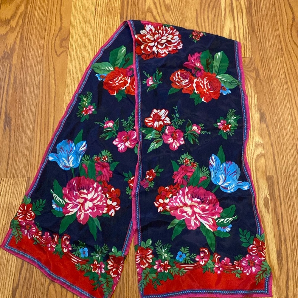 Liz Claiborne Floral Silk Scarf